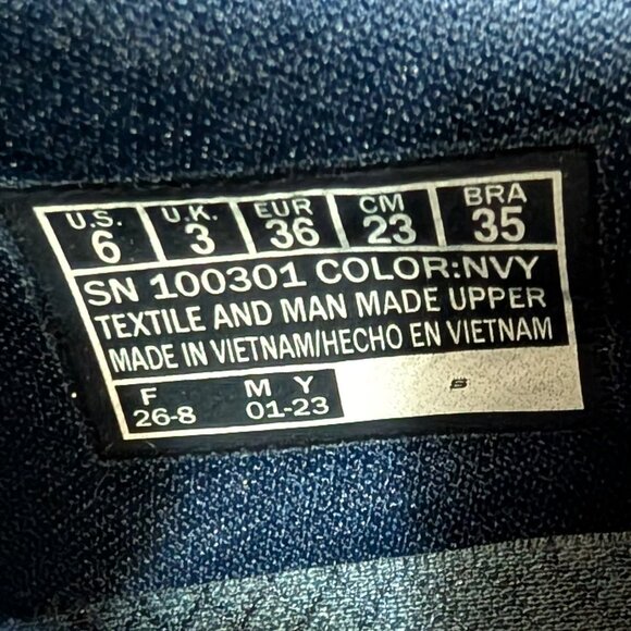 Skechers® Relaxed Fit Breathe Easy Infi-Knity Slip On Sneakers in Navy - Picture 2 of 16